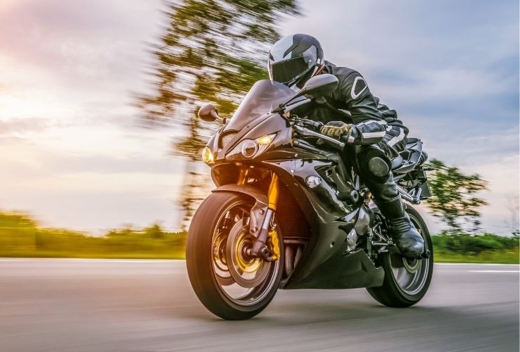 Image of motorcyclist riding bike