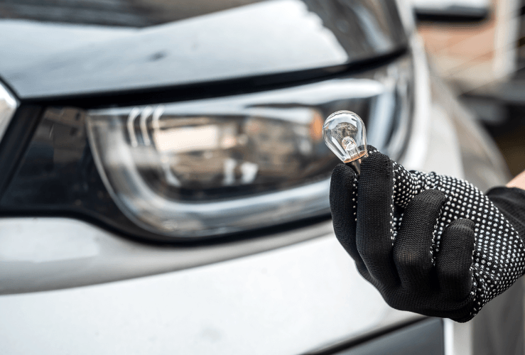 Changing car light bulb