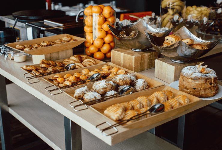 Hotel breakfast buffet