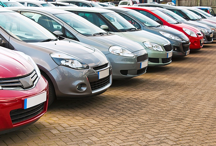 Row of used cars