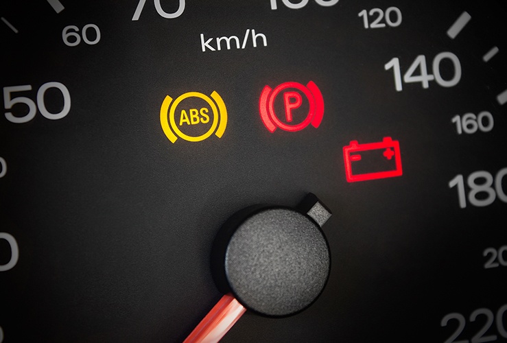 ABS light on car dashboard