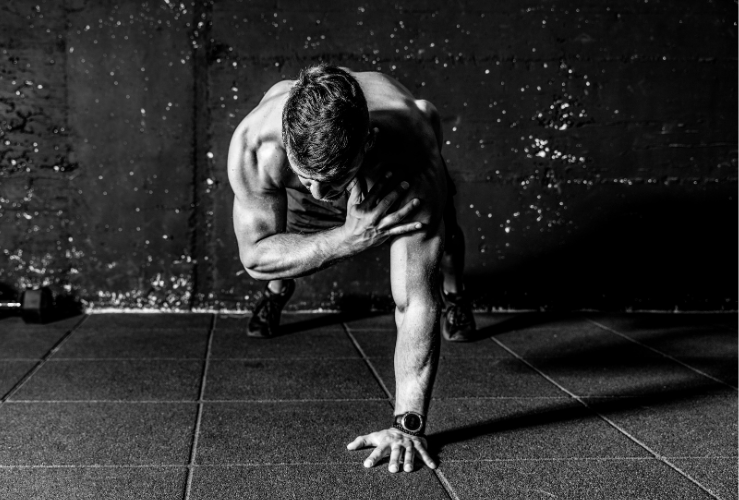 Man doing push ups