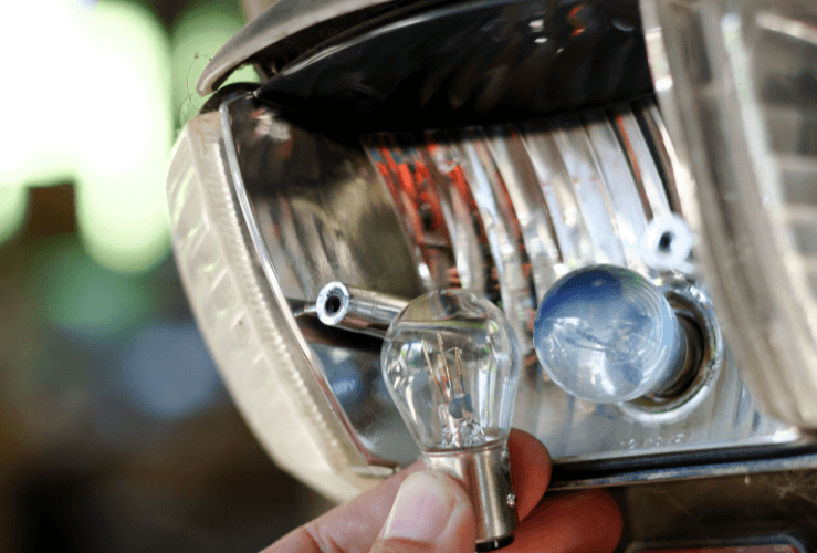 Changing car rear light bulb