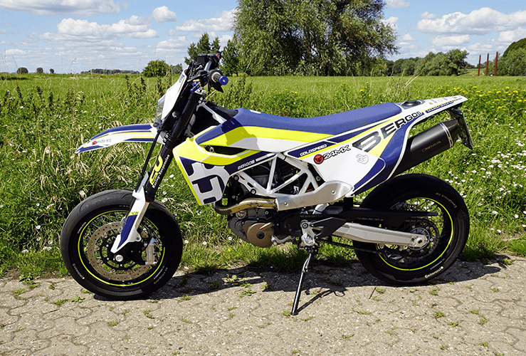 Motocross bike in a  field