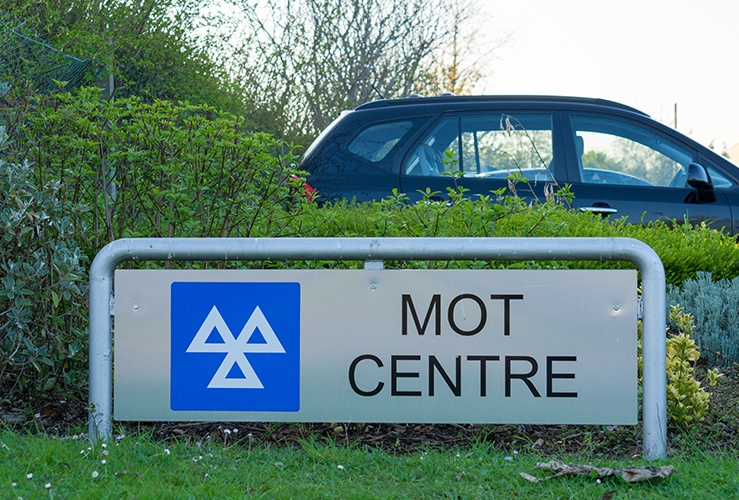 MOT test centre sign