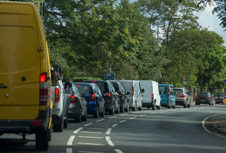 Stationary traffic in London