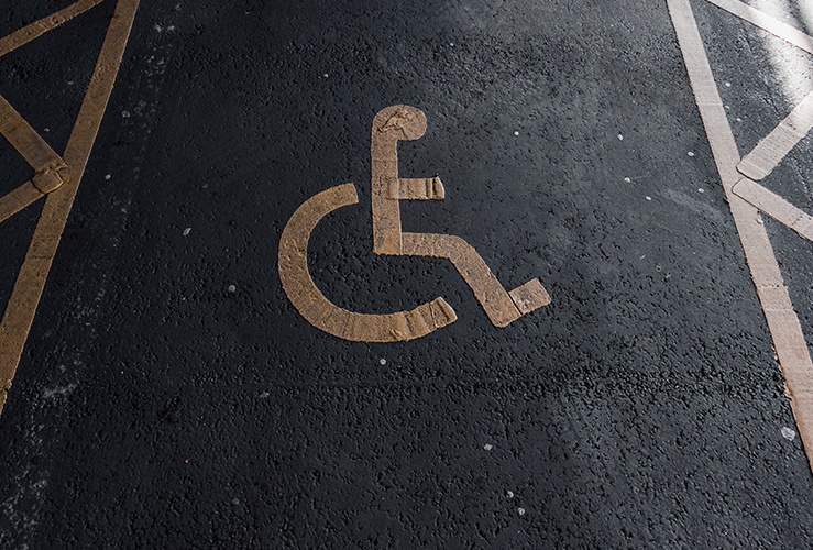 Disabled parking bay