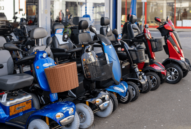 Line of mobility scooters