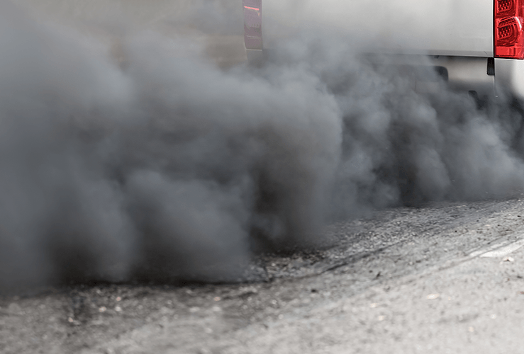 Black smoke coming from car exhaust