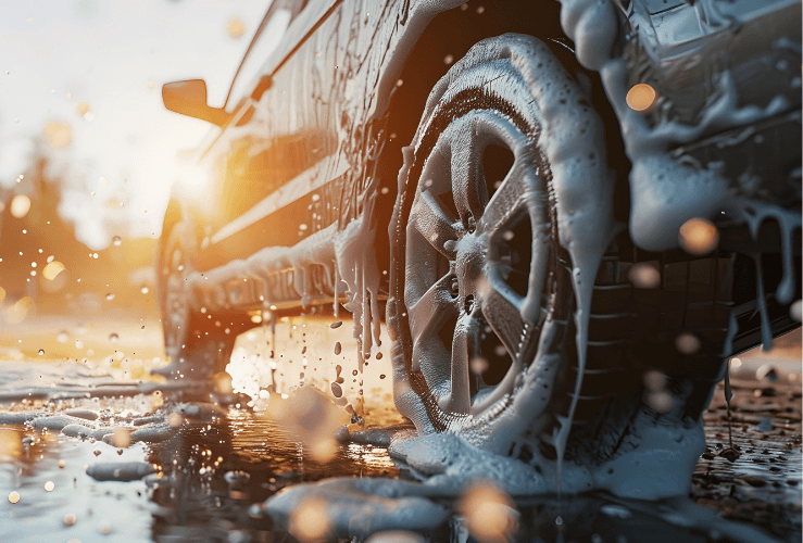 Washing car ready for auction