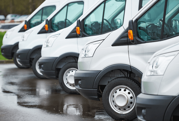 Fleet of vans