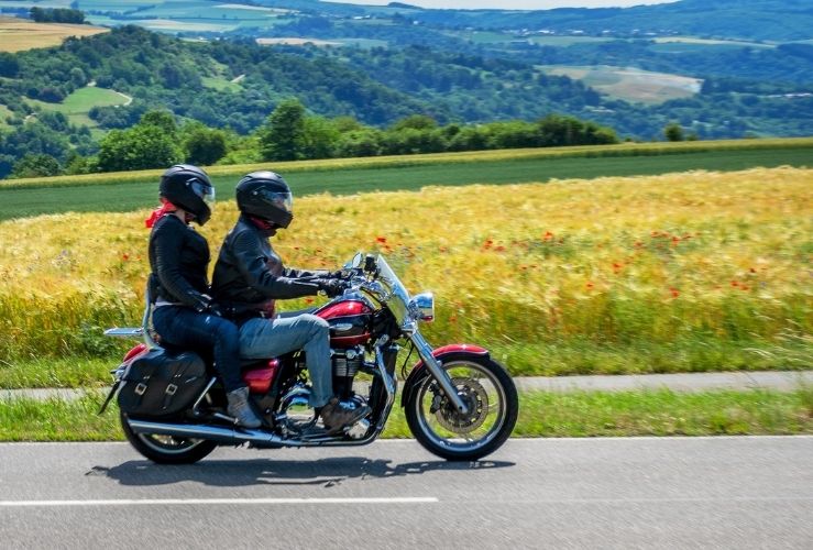 Motorbike pillion passenger