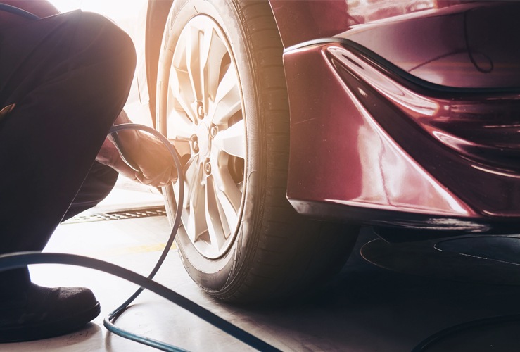 Car tyre inflating