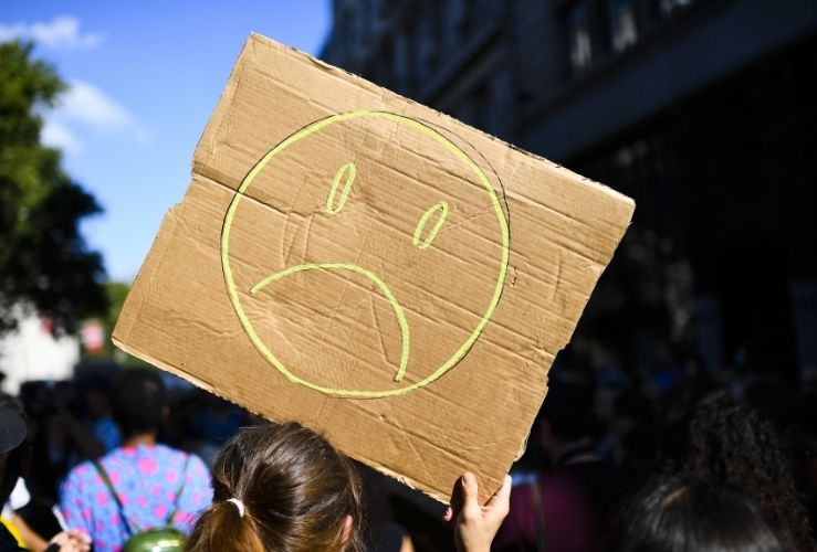 London UK protest sign