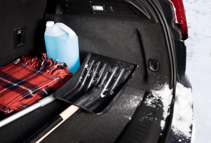 Snow Shovel in Car for Emergencies